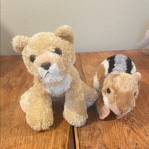 AURORA Adorable Plush Toys- Chipmunk and Lioness
